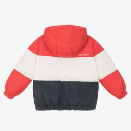 Tommy Hilfiger-Кремово-красный пуховик | Childrensalon Outlet