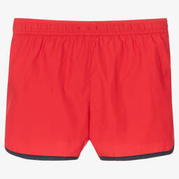 Tommy Hilfiger-Boys Red Logo Swim Shorts | Childrensalon Outlet