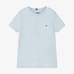 Tommy Hilfiger-Футболка из хлопка небесного цвета для мальчиков | Childrensalon Outlet