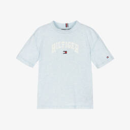 Tommy Hilfiger-Футболка с коротким рукавом небесного цвета для мальчиков | Childrensalon Outlet