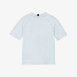 Tommy Hilfiger-Футболка с коротким рукавом небесного цвета для мальчиков | Childrensalon Outlet