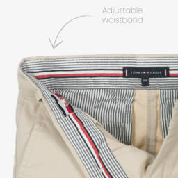 Tommy Hilfiger-Мягкие бежевые брюки из твила для мальчиков | Childrensalon Outlet