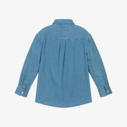Tommy Hilfiger-Мягкая голубая хлопковая рубашка для мальчиков | Childrensalon Outlet