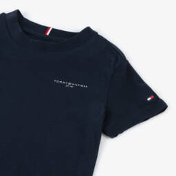 Tommy Hilfiger-Boys Soft Blue Cotton Tee | Childrensalon Outlet