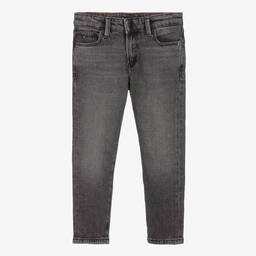 Tommy Hilfiger-جينز بقصّة مستقيمة قطن دنيم لون أسود للأولاد | Childrensalon Outlet