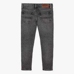 Tommy Hilfiger-جينز بقصّة مستقيمة قطن دنيم لون أسود للأولاد | Childrensalon Outlet