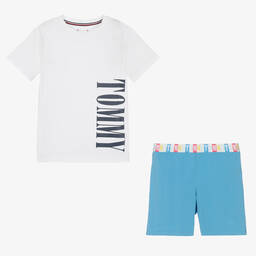 Tommy Hilfiger-Бело-голубая пижама для мальчиков | Childrensalon Outlet