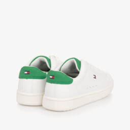 Tommy Hilfiger-Кроссовки спортивные бело-зеленые для мальчиков | Childrensalon Outlet