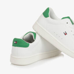 Tommy Hilfiger-Кроссовки спортивные бело-зеленые для мальчиков | Childrensalon Outlet