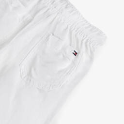 Tommy Hilfiger-Boys White Linen Blend Trousers | Childrensalon Outlet
