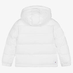 Tommy Hilfiger-Boys White Puffer Jacket | Childrensalon Outlet