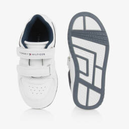 Tommy Hilfiger-Белые кроссовки из искусственной кожи на липучках | Childrensalon Outlet