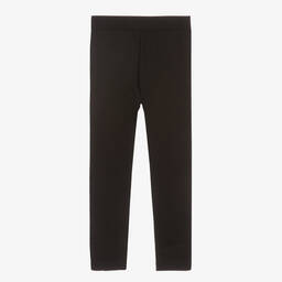 Tommy Hilfiger-Girls Black Cotton Split Leg Leggings | Childrensalon Outlet
