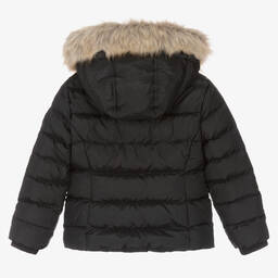 Tommy Hilfiger-Girls Black Down Padded Puffer Jacket | Childrensalon Outlet