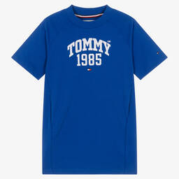 Tommy Hilfiger-فستان قطن جيرسي لون أزرق | Childrensalon Outlet