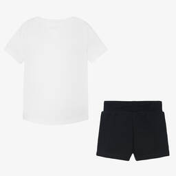 Tommy Hilfiger-طقم شورت قطن لون كحلي للبنات | Childrensalon Outlet