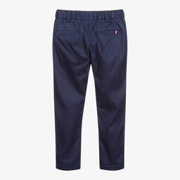 Tommy Hilfiger-Girls Blue Cotton Trousers | Childrensalon Outlet