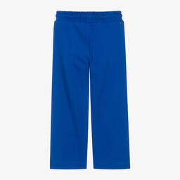 Tommy Hilfiger-Girls Blue Cotton Wide-Leg Joggers | Childrensalon Outlet