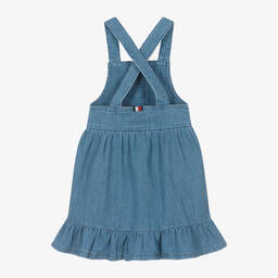 Tommy Hilfiger-فستان بينافور قطن دنيم وليوسيل لون أزرق | Childrensalon Outlet