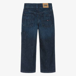 Tommy Hilfiger-Girls Blue Denim Straight Fit Jeans | Childrensalon Outlet