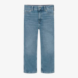 Tommy Hilfiger-Girls Blue Denim Wide-Leg Mabel Jeans | Childrensalon Outlet