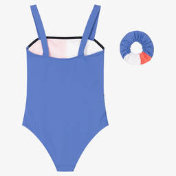 Tommy Hilfiger-Girls Blue Flag Logo Swimsuit | Childrensalon Outlet