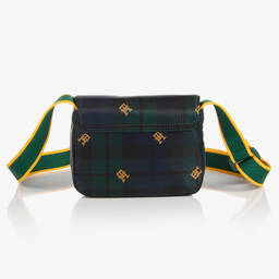 Tommy Hilfiger-Сине-зеленая сумка в клетку с монограммой (17см) | Childrensalon Outlet