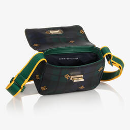 Tommy Hilfiger-Сине-зеленая сумка в клетку с монограммой (17см) | Childrensalon Outlet