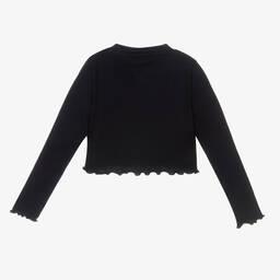 Tommy Hilfiger-Girls Blue Logo Cropped Top | Childrensalon Outlet