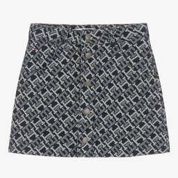 Tommy Hilfiger-Синяя джинсовая юбка с принтом-монограммой | Childrensalon Outlet