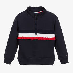 Tommy Hilfiger-Girls Blue Organic Cotton Top | Childrensalon Outlet