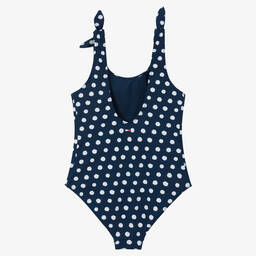 Tommy Hilfiger-Girls Blue Polka Dot Swimsuit | Childrensalon Outlet