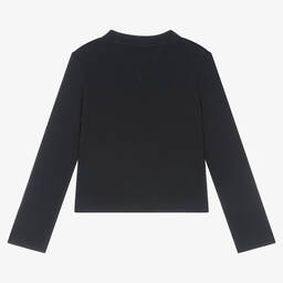 Tommy Hilfiger-Синий укороченный топ в рубчик | Childrensalon Outlet