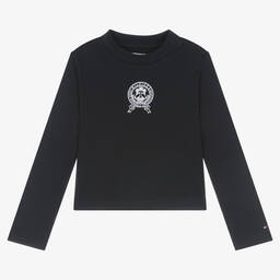 Tommy Hilfiger-Синий укороченный топ в рубчик | Childrensalon Outlet