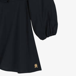 Tommy Hilfiger-Girls Blue Viscose Ruffle Dress | Childrensalon Outlet