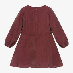 Tommy Hilfiger-Girls Burgundy Red Satin Ruffle Dress | Childrensalon Outlet