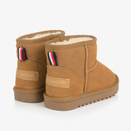 Tommy Hilfiger-بوتات فرو شامواه بلون الجمل للبنات | Childrensalon Outlet
