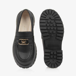 Tommy Hilfiger-حذاء لوفر جلد صناعي لون أسود للبنات | Childrensalon Outlet