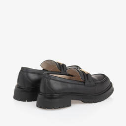 Tommy Hilfiger-حذاء لوفر جلد صناعي لون أسود للبنات | Childrensalon Outlet