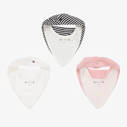 Tommy Hilfiger-مريلة قطن جيرسي لون أبيض للمولودات (عدد 3) | Childrensalon Outlet