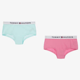 Tommy Hilfiger-Girls Cotton Knickers (2 Pack) | Childrensalon Outlet
