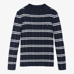 Tommy Hilfiger-Girls Cotton Knit Turtle Neck  | Childrensalon Outlet