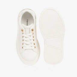 Tommy Hilfiger-Girls Cream Lace-Up Shoes | Childrensalon Outlet