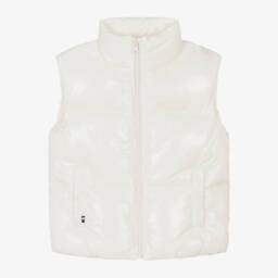Tommy Hilfiger-Кремовый жилет-пуховик для девочек | Childrensalon Outlet