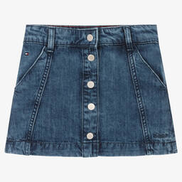 Tommy Hilfiger-Girls Dark Blue Denim Skirt | Childrensalon Outlet
