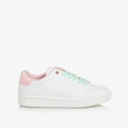 Tommy Hilfiger-Girls Dreamy White & Blush Sneakers | Childrensalon Outlet