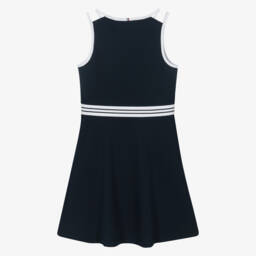 Tommy Hilfiger-Girls Elegant Navy Flare Dress | Childrensalon Outlet