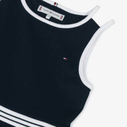 Tommy Hilfiger-Girls Elegant Navy Flare Dress | Childrensalon Outlet