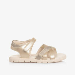Tommy Hilfiger-Girls Glittery Gold Strap Sandals | Childrensalon Outlet