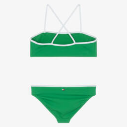 Tommy Hilfiger-Girls Green Bralette Bikini | Childrensalon Outlet